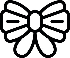Poster - Big gift bow knot tied ribbon is a simple vector illustration of a common decorative element