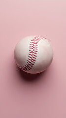 Wall Mural - Baseball on a minimalist background