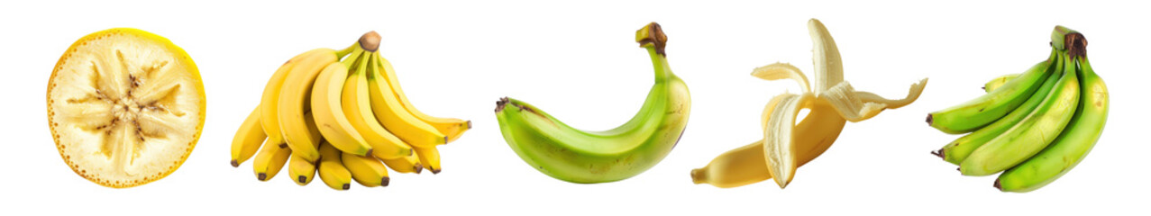 Sticker - Fresh banana png cut out element set