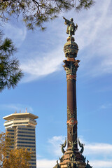 Wall Mural - Christpher Columbus monument in the center of Barcelona