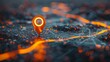 © PLUT_OFF - Location pin icon, geolocation map mark, digital futuristic background