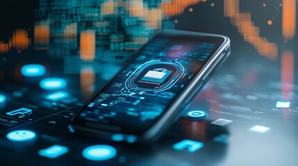Poster - Digital wallet interface with savings and budgeting tools, representing financial planning capabilities, Wallet savings tools, Financial planning