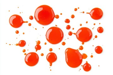Aufkleber - The blood stains and blood drops have been cut out separately with the clipping path in PNG format