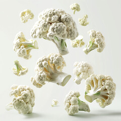 Sticker - Floating cauliflower florets in air