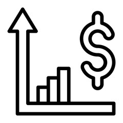 Wall Mural - Financial Profit Vector Line Icon