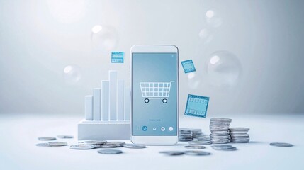 Poster - illustration of digital wallet app with tax tracking features, representing comprehensive financial 
