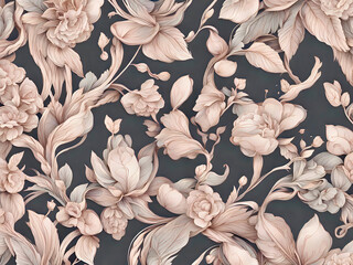 Poster - seamless floral pattern