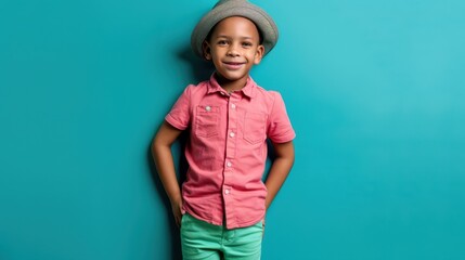 Wall Mural - The boy in pink shirt