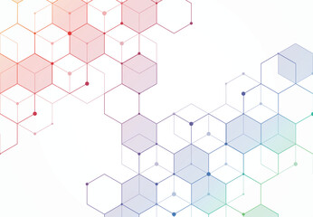 Poster - abstract science template. technology lines and dots connection background. wallpaper or banner with