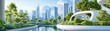 © lnwAI - Environmental urban landscape solutions, holographic eco-planning, futuristic city eco-solutions, augmented reality environmental design