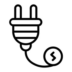 Sticker - Plug Vector Line Icon