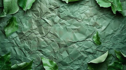 Poster - old paper texture green background : Generative AI