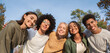 © Prostock-studio - Portrait of overjoyed multiracial teenagers having fun outdoors, posing at camera, panorama