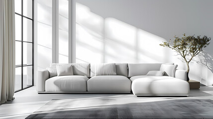 Wall Mural - white sofa in a room