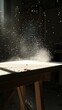 © PondLord - A process shot of sanding a piece of furniture, with dust particles illuminated in soft natural light