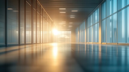 Blurred image of an empty office