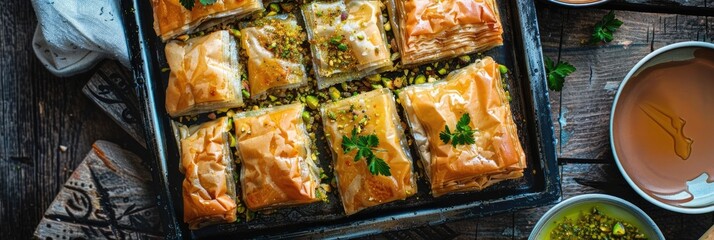 Sticker - Pistachio Baklava with Classic Middle Eastern Flavors