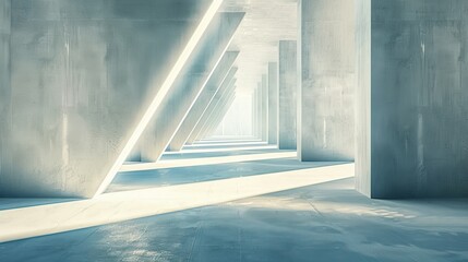 Poster - A blank modern interior design room with a large expanse of space behind it. Stock photo