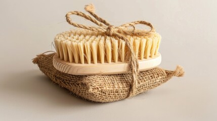 Poster - Eco friendly body brush made from natural sisal for zero waste bathrooms