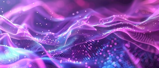 Wall Mural - A purple gradient with a halftone texture decoration background is seen in this stock image.