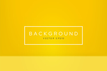 Wall Mural - summer yellow color gradient room background with space for text and floor to display your products,
