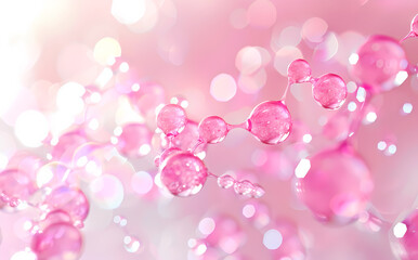 Sticker - pink bubbles with drops