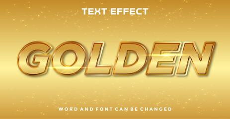 Wall Mural - Golden editable text effect