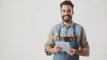 Sticker - The Smiling Man with Tablet