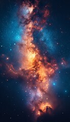 Wall Mural - cosmic cloudscape a dazzling display of glowing gas, dust, and myriad stars in deep space