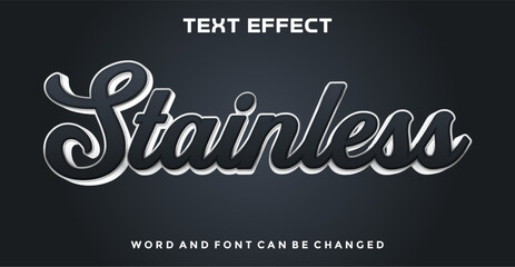 Stainless editable text effect