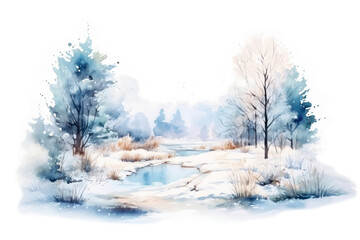 Poster - PNG Outdoors nature snow tranquility.