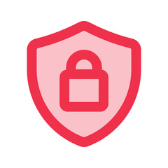 Wall Mural - secure data outline fill icon