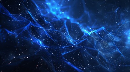 Poster - Abstract polygonal geometric design - sci-tech background with a dynamic sci-fi concept