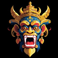 Temple of Barong vector illustration