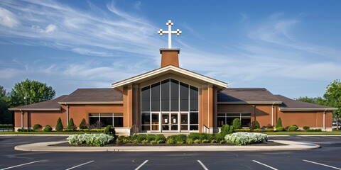 Wall Mural - modern christian church