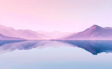 Wall Mural - lake and mountains