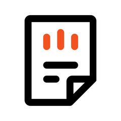 Sticker - document line color icon