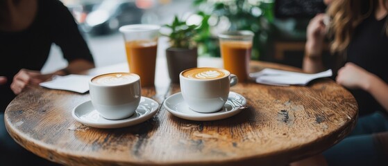Aufkleber - Discussion over coffee