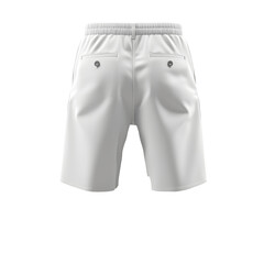 Wall Mural - Mockup of white shorts or trunks without background. Back side 

