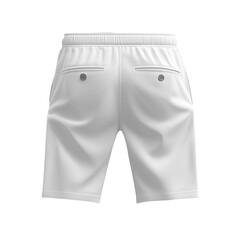 Wall Mural - Mockup of white shorts or trunks without background. Back side 

