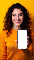 woman holding mobile phone