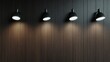© Viktoriia Kan - The design features modern wall lamps casting soft light on rich, dark wooden walls, highlighting the elegant textures and intricate details of the fixture