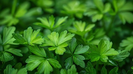 Leaves of the lovage plant Levisticum officinale fresh and dried : Generative AI