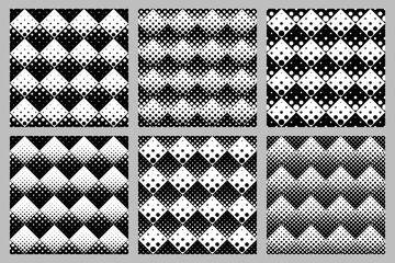 Poster -  retro geometrical dot pattern background set - abstract  vector graphic designs from dots