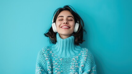 Poster - The Woman in Blue Sweater