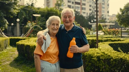 Sticker - The Elderly Couple Outdoors