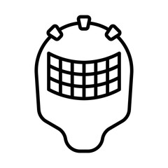 Wall Mural - Goalie Mask line icon