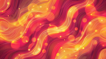 Wall Mural - A bright orange and gold background with a wavy line