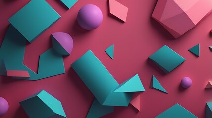 Poster - digital abstract artwork featuring a dynamic composition of swirling shapes and spheres, vibrant mix of flowing curves and rounded forms, creating a sense of movement and depth