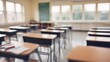 © its4u_kijo - School classroom in blurry background,school academic learning concept